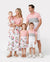 Family Matching Pink Sleeveless Splicing Floral Print Midi Dresses and Colorblock Short-sleeve Polo Shirts Sets Pink