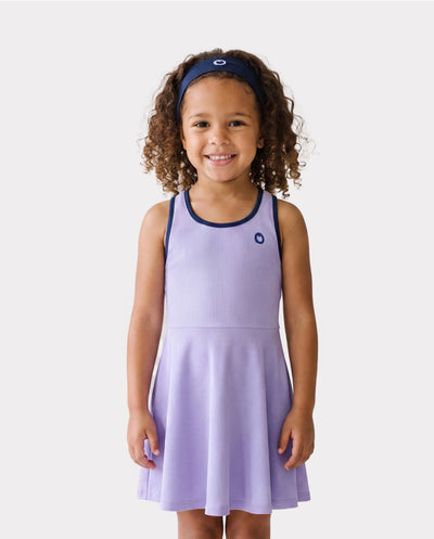 PatPat Rapidair activewear Kid Girl Tennis Dress with Headband & Shorts with Pockets Light Purple