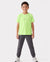 T-shirt de sport à manches courtes PatPat Lightflow Activewear pour garçon, ultra léger et à séchage rapide, vert