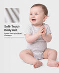 Mono informal de bambú para bebé niño/niña gris