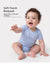 Barboteuse décontractée en bambou pour bébé garçon/fille, bleue