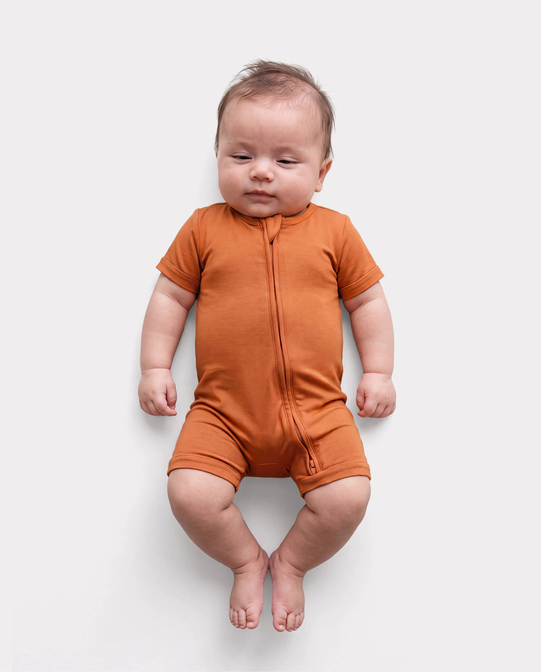 Bamboo Baby Boy / Girl 2-Way Zip Onesies Anti Slip Childlike Food Pattern Bamboo Sleepwear (Snug-Fitting) Orange