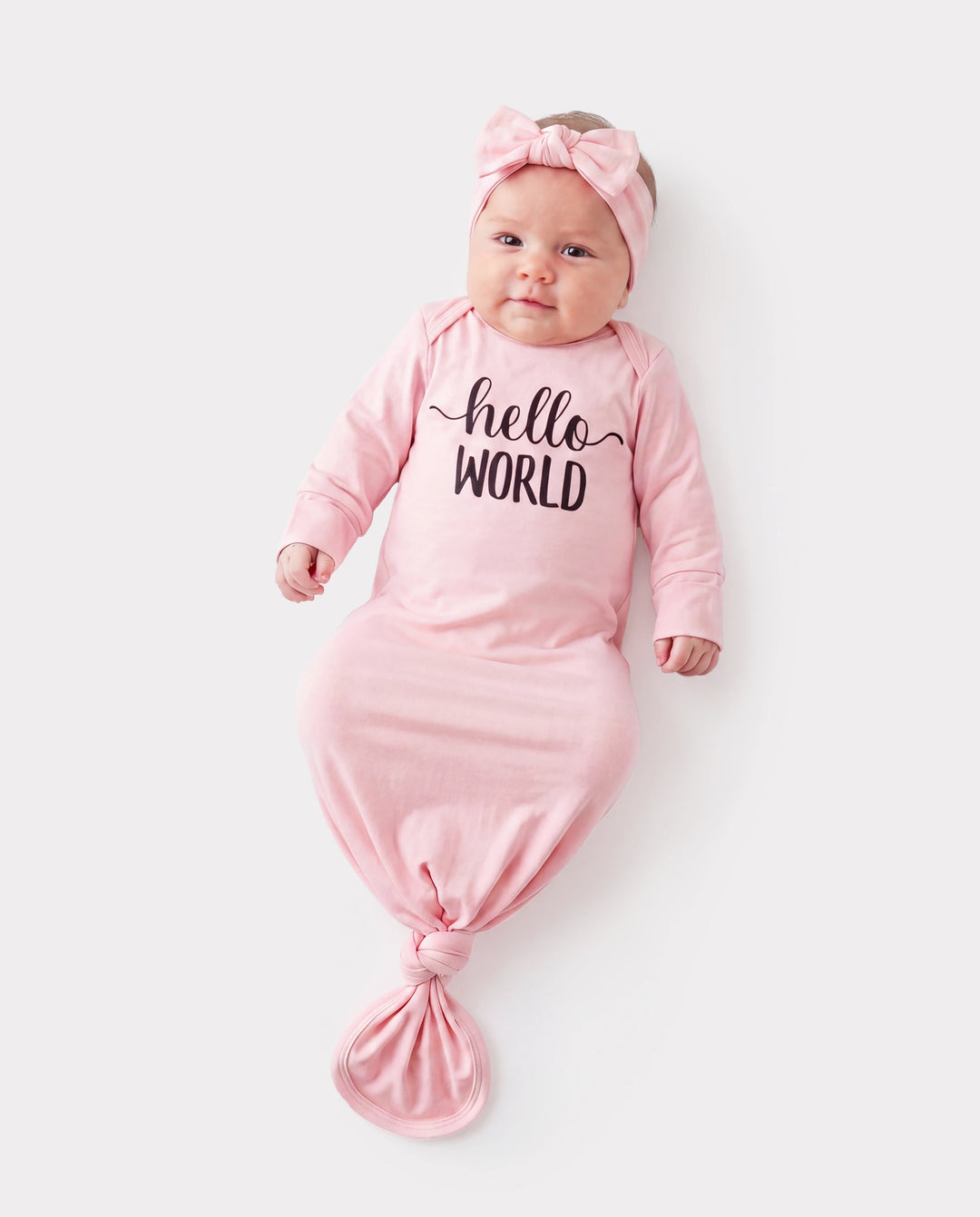 Baby / Girl Bamboo Sleeping Bag Infant Gown with Headband Pink