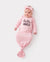 Gigoteuse en bambou pour bébé/fille, robe pour bébé avec bandeau, rose