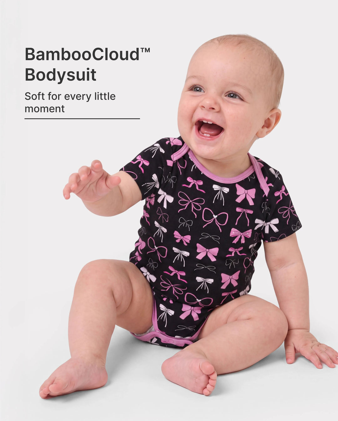 Bambus Baby Junge/Mädchen 1 Stück Allover-Print Bodysuits Pink Lila