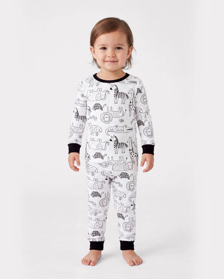 Christmas / Halloween Pajama 2-piece Bamboo Pajamas Set With Childlike Print for Baby / Toddler( Snug-Fitting) Black