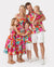 Colorful Family Matching Outfits Sleeveless Strap Top and Skirt Co-ord Set & Shirt Sets Summer Vacation Clothe for Beach, Photoshoots, Travel Hot Pink