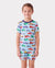 Toddler / Kids Christmas / Halloween Pajamas 3-Piece Bamboo Pajama Set 2-in-1 Look for 4 Seasons (Snug-Fitting) Light Blue