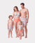 Maillots de bain assortis famille ensemble bikini floral pour maman et fille, shorts de bain floraux pour papa et fils, tenues de plage mignonnes pour vacances et journées piscine Multicolore