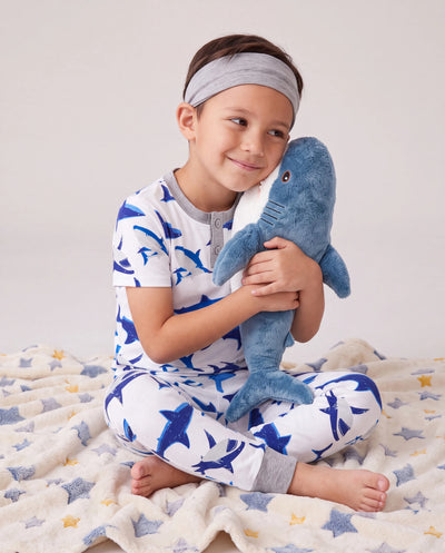Toddler / Kids Christmas / Halloween PJS for Boys 3-Piece Bamboo Pajama Set 2-in-1 Look for 4 Seasons (Snug-Fitting) Bluish Grey