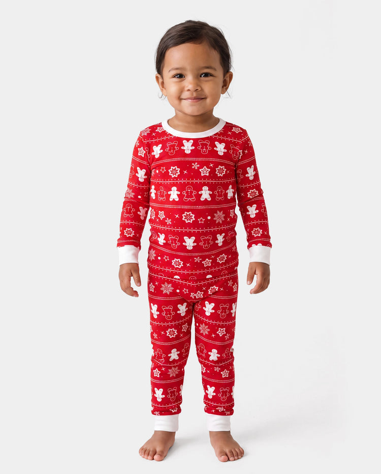 Christmas / Halloween Pajama 2-piece Bamboo Pajamas Set With Childlike Print for Baby / Toddler( Snug-Fitting) Red