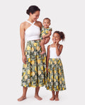 Mommy & me Outfits – Lemon Print Hawaiian Summer Dresses – Tropical Vacation Clothes for Men, Women & Kids Green