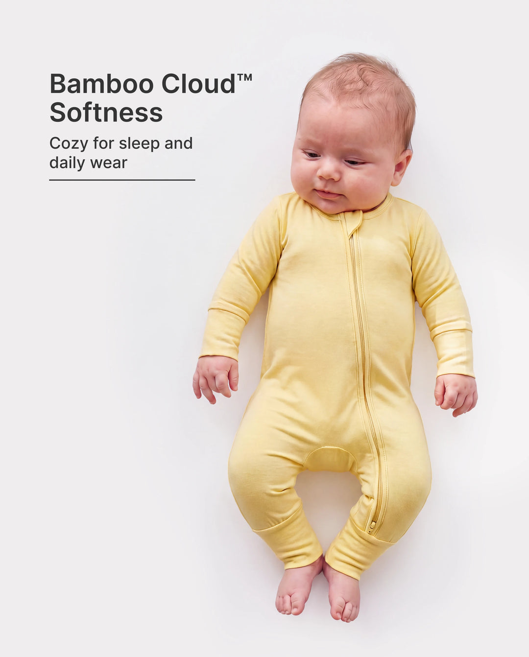 Kids Baby / Girl Bamboo Pajamas With Childlike Print (Snug-Fitting) Yellow