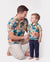 Daddy & Son Set Sun Flower Print Short-sleeve Collar Shirt for Summer Vacation Multi-color