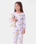 Christmas / Halloween Pajama 2-Piece Upgraded Thick Bamboo Pajama Set With Childlike Print for Toddler / Kids Girl (Snug-Fitting) Pink