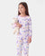 Weihnachts- / Halloween-Pyjama 2-teiliges Bambus-Schlafanzug-Set mit kindlichem Print für Kleinkinder / Mädchen (eng anliegend) Rosa