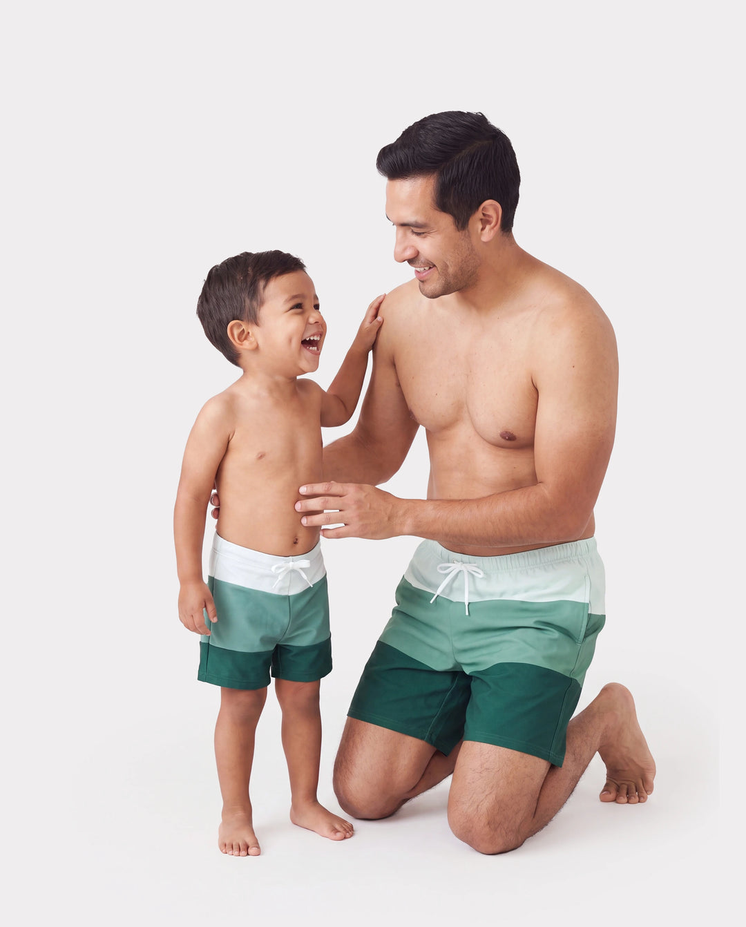 Daddy & Son Colorblock Swim Trunks MultiColour