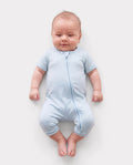 Pijama de bambú para bebé niño/niña con cremallera bidireccional, antideslizante, con estampado de comida (ajustado)
 Turquesa