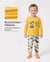 Toddler / Kids 4-piece Organic Cotton Pajamas 4-in 1 PJ Snug fit Pjs for Girls / Boys Yellow