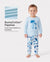 Toddler / Kids 4-piece Organic Cotton Pajamas 4-in 1 PJ Snug fit Pjs for Girls / Boys Light Blue