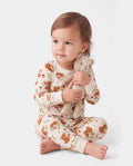 Weihnachten / Halloween Pyjama 2-teiliges Bambus-Pyjama-Set mit kindlichem Druck für Baby / Kleinkind (eng anliegend) Aprikose