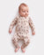 Baby Boy/Girl Plant Print Zip-up Snug-Fitting Wool Pajamas Apricot
