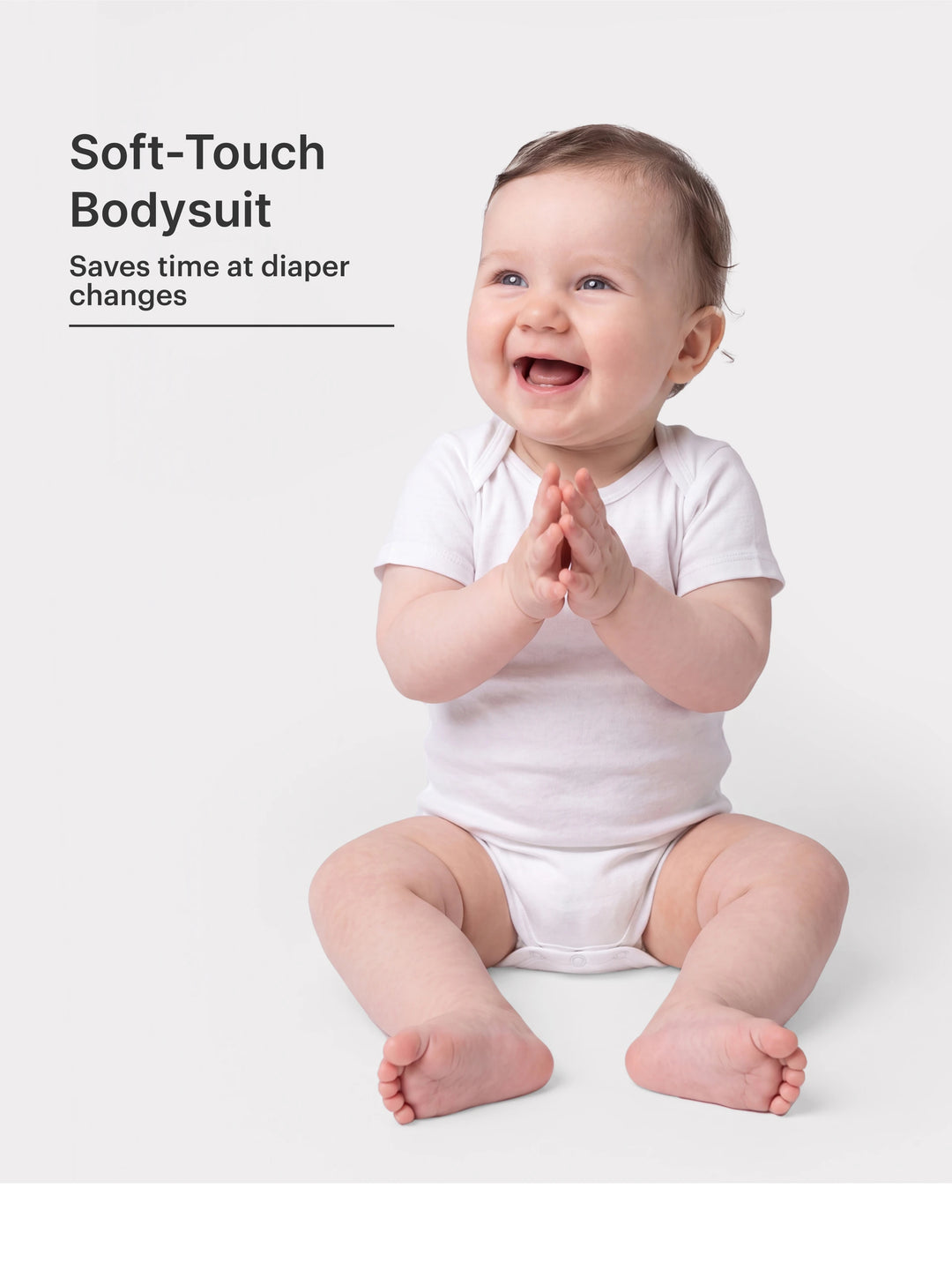 Bambus Baby Jungen/Mädchen Casual Strampler weiß