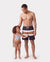 Daddy & Daughter Color Block Swimsuits Striped Bikini & Swim Trunks Set Color block