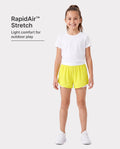 PatPat Lightflow Activewear kid girl athletic ultra light quick dry active shorts with bamboo viscose liner Yellow
