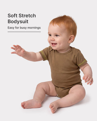 Baby Boy/Girl 3-Pack Lyocell Solid Color Romper Brown