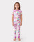 Toddler / Kids Christmas / Halloween Pajamas 3-Piece Bamboo Pajama Set 2-in-1 Look for 4 Seasons (Snug-Fitting) Pink