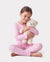 Ensemble pyjama d'Halloween 2 pièces en modal avec imprimé enfantin pour tout-petits/enfants (coupe ajustée) rose
