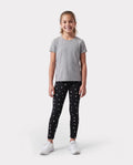 Leggings élastiques noirs pour petite fille
