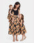 Mommy & me Set Floral Sleeveless Strappy Dress or Colorblock Short-sleeve T-shirt Black