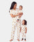 Mommy & me Bamboo Pajamas Soft Bamboo Viscose PJs for Men Women Kids Toddler, Cute Bee Print Sleepwear with Short Sleeve Top and Long Pants White