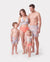Maillots de bain assortis famille ensemble bikini floral pour maman et fille, shorts de bain floraux pour papa et fils, tenues de plage mignonnes pour vacances et journées piscine Multicolore