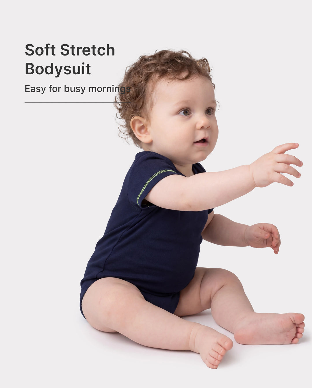 Baby Boy/Girl 3-Pack Lyocell Solid Color Romper Blue