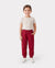 Pantalones casuales con bolsillos sólidos para bebé/niño pequeño, color rojo