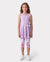 Conjunto de 2 piezas de top y leggings para niña pequeña/niña morado