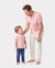 Daddy & Son Pink Outfits, Solid Color Shirts for Dad & Son, Perfect for Summer Family Outings and Photos