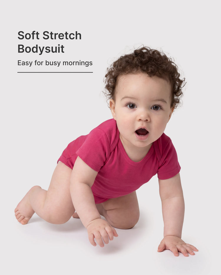 Conjunto de 3 mamelucos de lyocell de color liso para bebé niño/niña, color rojo ladrillo