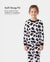 Pyjama de Noël/Halloween 2 pièces avec imprimé enfantin pour tout-petits/enfants (ajustement serré) Noir