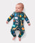 Bamboo Baby Neutral 1 Stück Cartoon-Mischung Eng anliegender Reißverschluss Fußloser Schlafanzug Dunkelgrün
