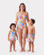 Mommy & me Seashell & Starfish Print Swimsuits Ruched One-Piece & Swim Trunks Set Multi-color