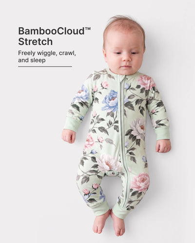 Bloom & Blossoms Bamboo Zip-Up Baby Pajamas