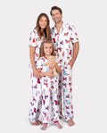 Christmas Matching Family Pajamas Festive Dog Print Red & White