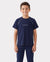 T-shirt de sport à manches courtes PatPat Lightflow Activewear pour garçon, ultra léger et à séchage rapide, bleu foncé