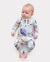 Bamboo Baby Neutral 1 Stück Blumenmischung Eng anliegender Reißverschluss Fußloser Schlafanzug Minzgrün