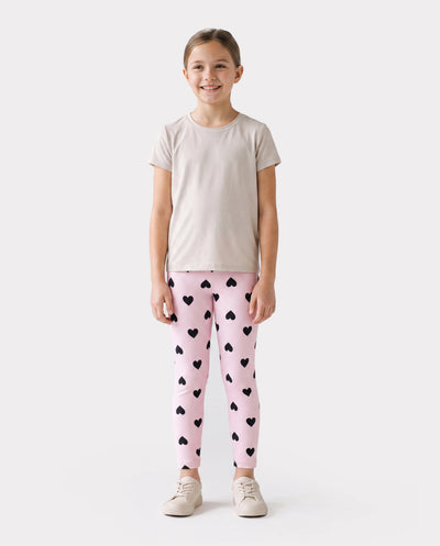 Leggings elásticos para niña pequeña/niña rosa