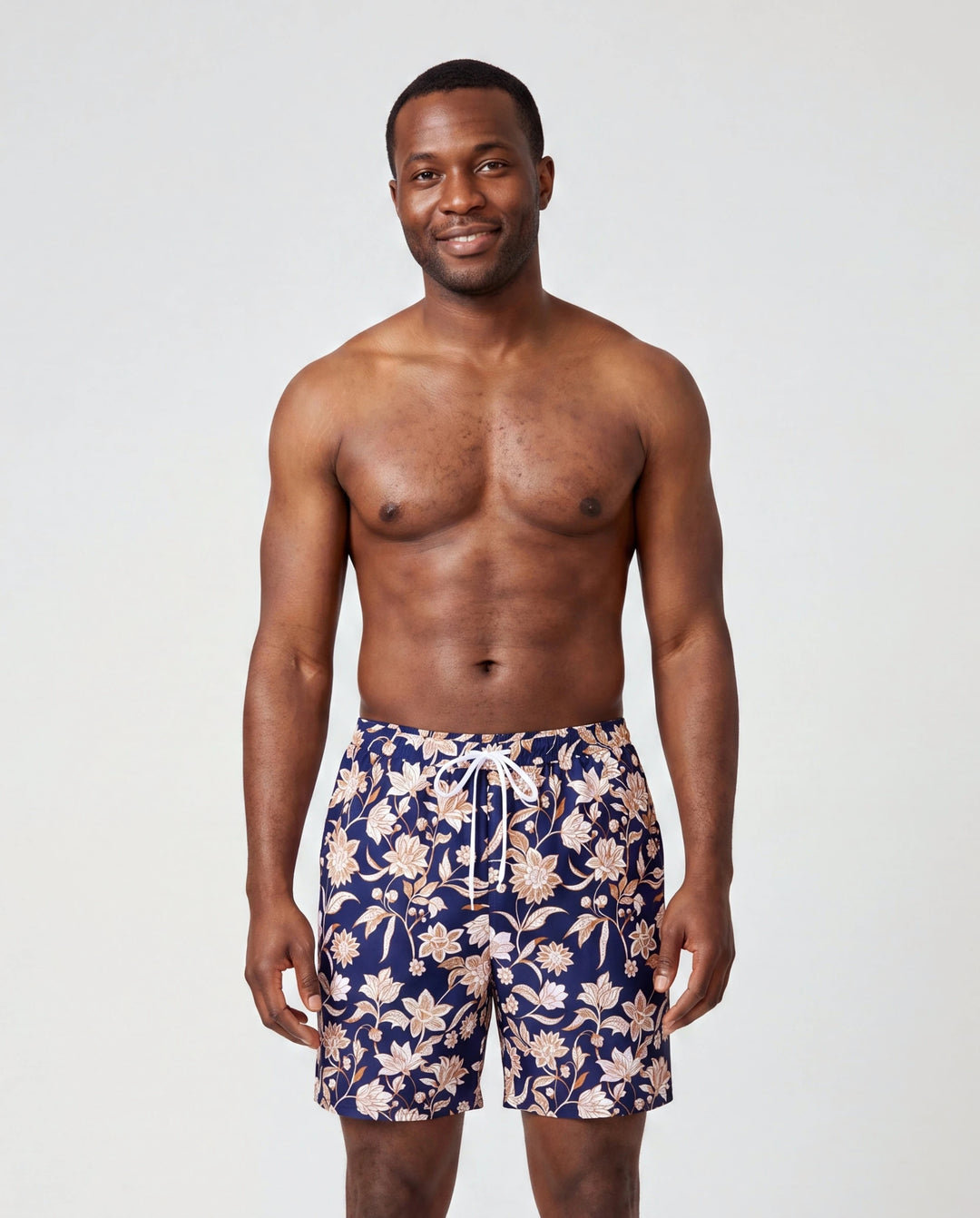 Maillots de bain Daddy & Fils à imprimé floral Maillot une-pièce 2-en-1 & shorts de bain Bleu foncé
